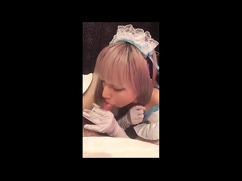 ❤️ Japāņu elks [mayuka], franču kalpones tērps, 1. daļa, minets un džerkstēšana ar losjonu Porno pie mums ❌️